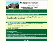 Tablet Screenshot of mortgagedataweb.com
